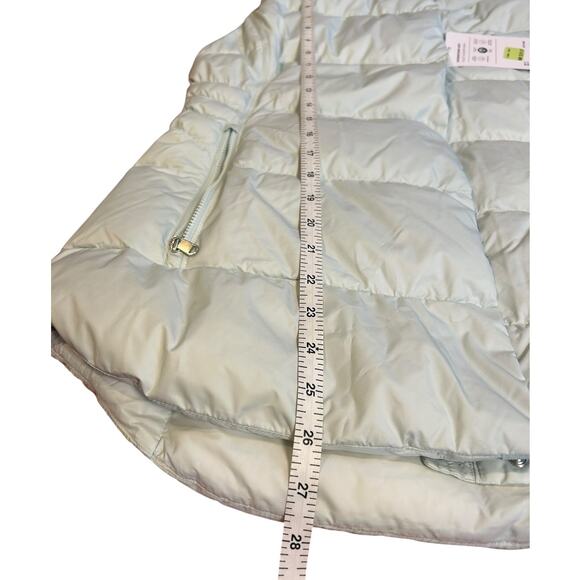NWT ATHLETA Glacier Green Downtown Full Zip Insulated Puffer Vest Women's Medium - Picture 7 of 12